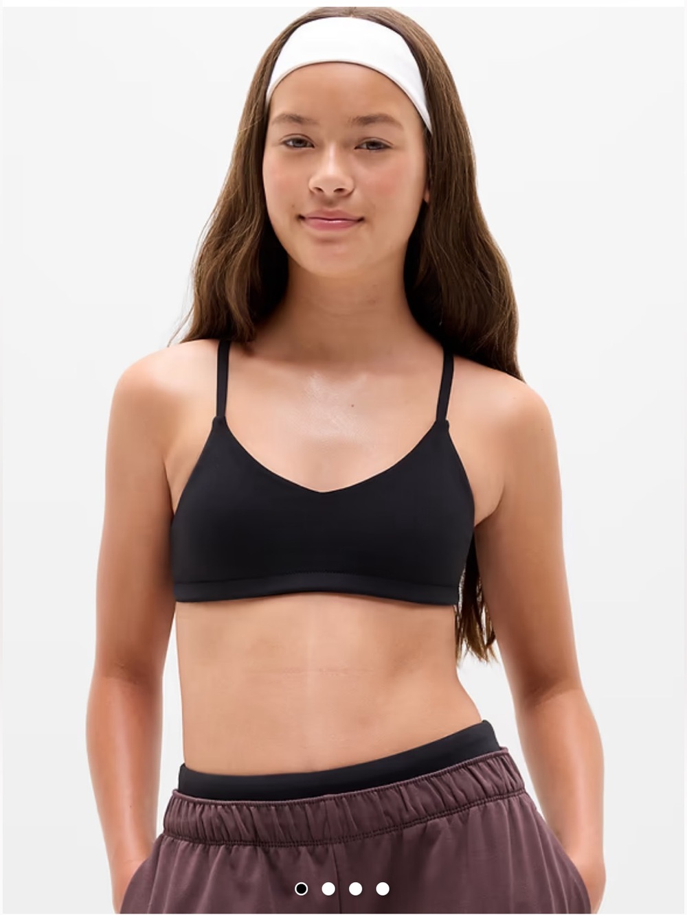 Athleta Girl Just Right Adjustable Bra in Black - Size S (7)